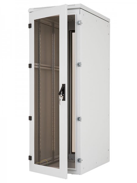 Triton 19"Schrank 27HE, B800/T1100, Lichtgrau, IP54, Dreipunktschließung,