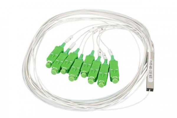 LWL-PLC-Splitter mini, LC(APC) 4x -> open End, 9/125u,