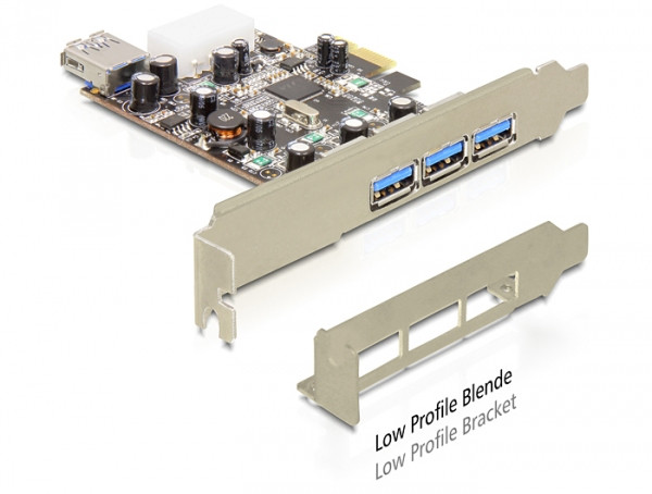 Con USB 3.0 - PCI-E Karte - 3 + 1 Port *DeLock*