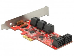 Delock PCI Express Karte > SATA 6Gb/s 10x intern Low Profile