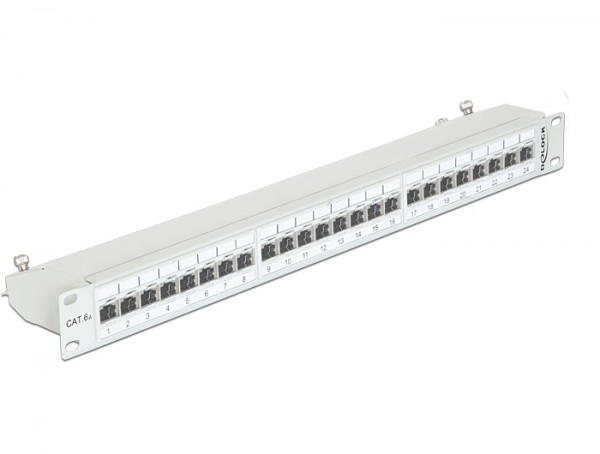 Patch Panel 19" Kupplungs-Patchpanel 24 Port Cat.6A *Delock*