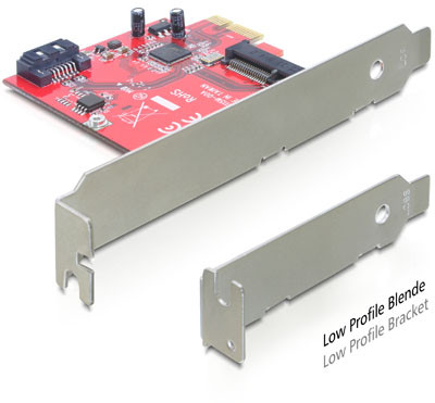 Con SATA - PCI-E Karte - 1x SATA 1xmSATA *DeLock*