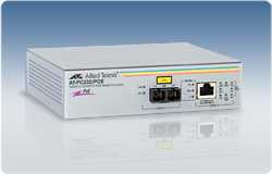 Allied Telesis Konverter 100Mbit TP-FX/SC, POE
