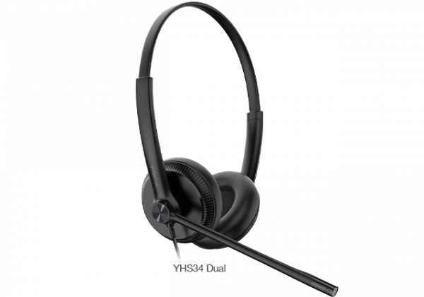 Yealink SIP zub. QD/RJ YHS34 Duales Headset mit NoiseCancelling