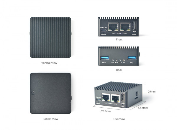 FriendlyELEC NanoPI R5C Dual-2.5G ETH 4G RAM / 32G emmC Combo with Case