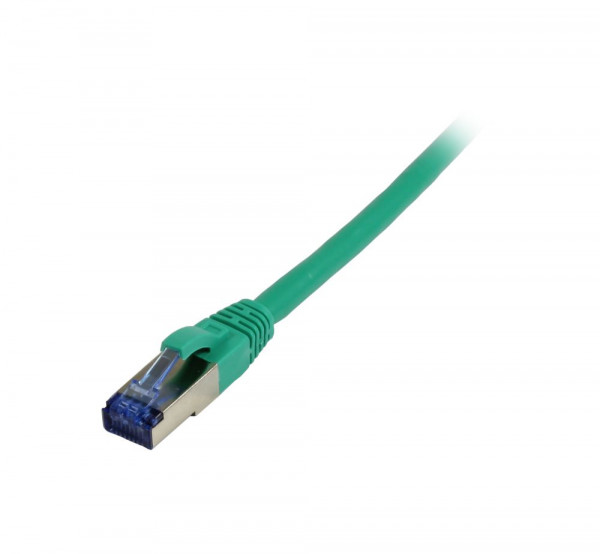 Patchkabel RJ45, CAT6A 500Mhz, 0.15m, grün, S-STP(S/FTP), TPE(Superflex), AWG26, Synergy 21