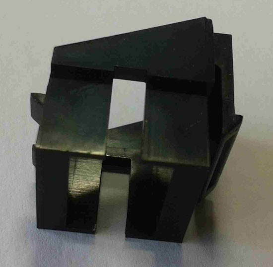 Keystone, Modul, Aufnahme für LWL-Kupplungen(LC), schwarz,