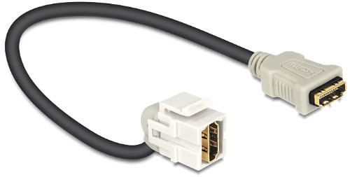 DeLock Adapter HDMI (BU) > HDMI (BU) 110° Keystone Modul mit Kabel