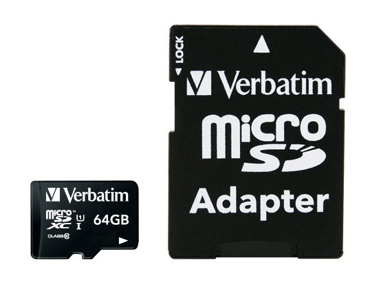 Flash SecureDigitalCard (microSD) 64GB - Verbatim Premium