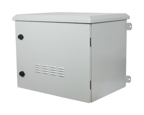 ALLNET 19"Wandgehäuse, 9HE, T488mm, Lichtgrau, IP55, SO-Serie, incl. 2-Fach Lüftereinheit,
