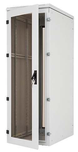 Triton 19"Schrank 27HE, B600/T1200, Schwarz, IP54, Dreipunktschließung,
