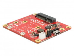 DeLock Konverter Raspberry Pi USB Micro-B Buchse / USB Pin Header > mSATA 6 Gb/s