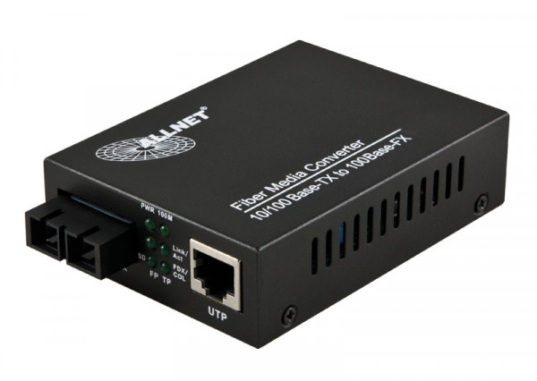 ALLNET Medienkonverter 10/100BASE-TX auf 100BASE-FX Singlemode SC Anschluss 20km "ALL-MC106-SC-SM"