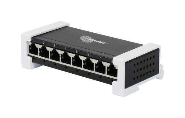ALLNET Switch unmanaged Layer2 8 Port  8x 1GbE  Lüfterlos  inkl. DIN-Halter