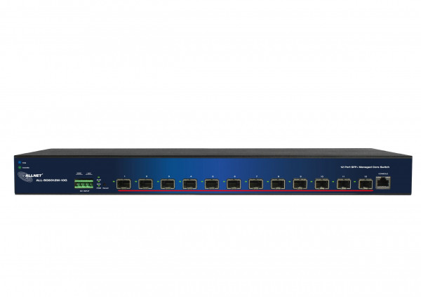 ALLNET Switch smart managed Layer2 12 Port  12x 12 SFP+ 10GbE  19"  ALL-SG9312M-10G  Core-Switch