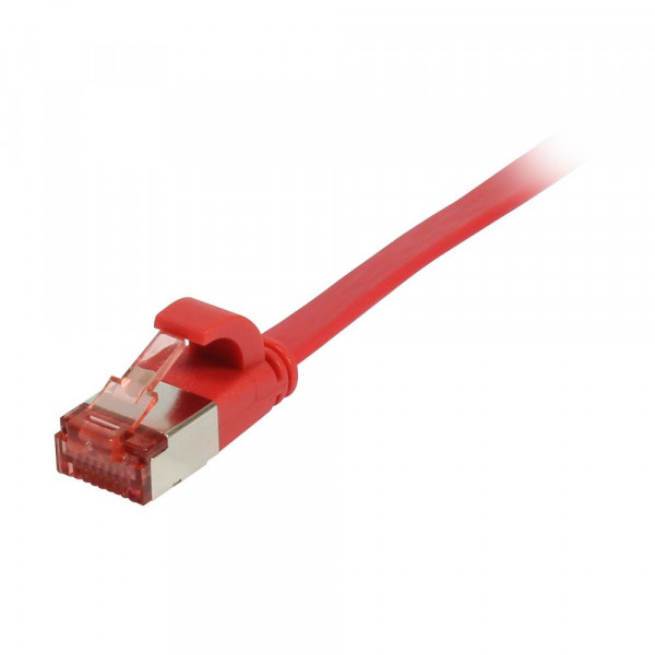 Patchkabel RJ45, CAT6 250Mhz, 0.15m rot, FTP(U/FTP), TPE(Superflex), Flach, Synergy 21,