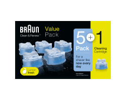 Braun Rasierer Zubehör Clean&Renew Reinigungskartusche - 6er-Pack