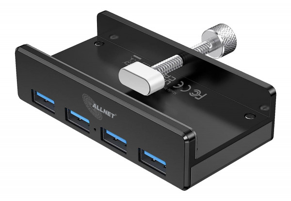 ALLNET USB 3.0 4 Port Clip HUB "ALL-USB3-HUB-4-CLIP" schwarz