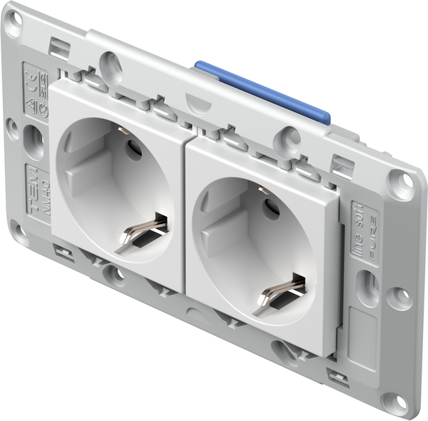 TEM Serie Modul Sets SOCKETS SET 2x Schutzkontakt 2P+E 16A