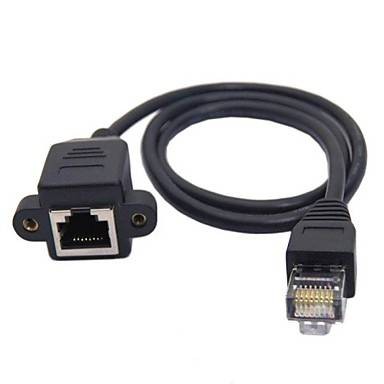 ALLNET TP Stecker auf Buchse LAN Ethernet Verlängerungskabel mit Frontplattenmontage