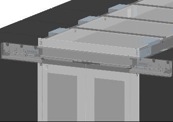Knürr SmartAisle Schiebetür, zbh. mechanische Schließung - RAL 7021