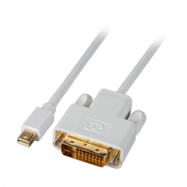 Kabel Video DisplayPort Mini -> DVI, ST/ST, 1.0m, weiss,