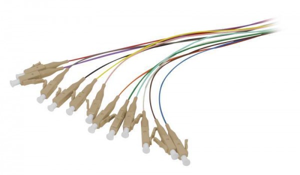 LWL-Pigtail-LC 50/125u, 2mtr. OM3, 12-Pack, farbig, Synergy 21,