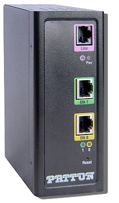 Patton Ruggedized 5.7 Mbps CopperLink 1314 Ethernet Extender (Local); Conformal Coated; 2 x10/100;