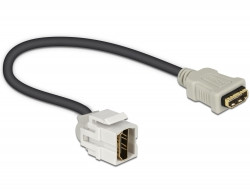 DeLock Adapter HDMI (BU) > HDMI (BU) 250° Keystone Modul mit Kabel