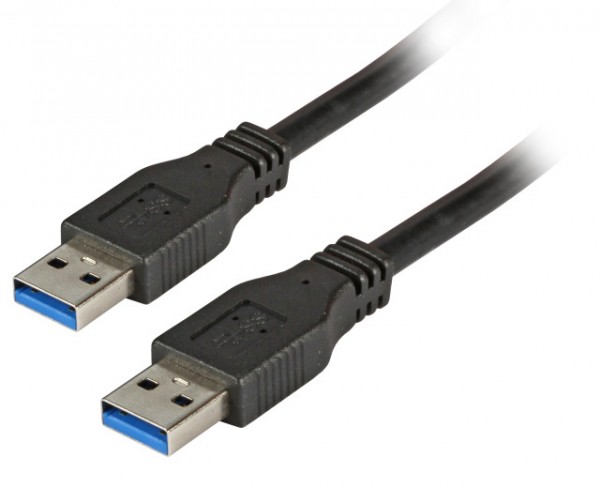 Kabel USB3.0, 1.0m, A(St)/A(St), schwarz; Premium,