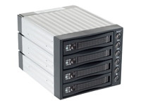 Mobile-Rack 8,9cm (3,5") SATA/SAS - 4-fach - Fantec *schwarz*