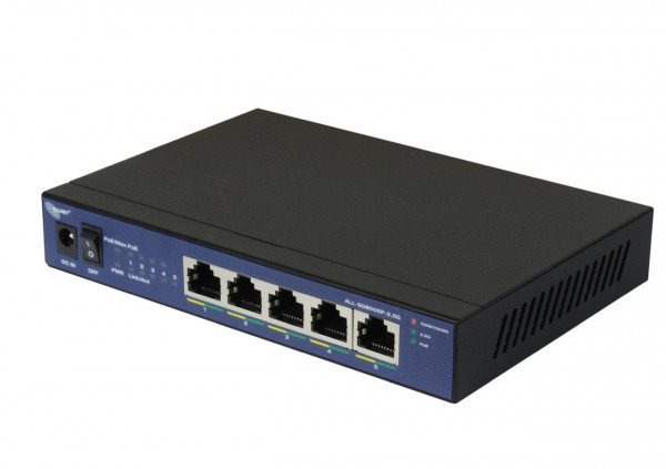ALLNET Switch unmanaged 5 Port 2.5GBit  5x PoE  1x LAN  Lüfterlos  "ALL-SG8005P-2.5G"