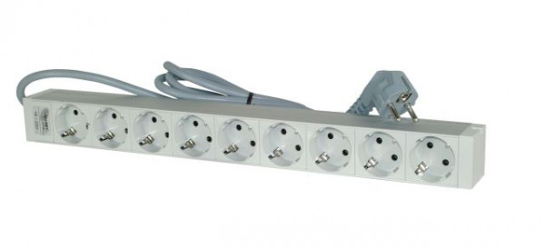Allnet 19" Steckdosenleiste, 9xDosen(CEE7)->Stecker(CEE7)
