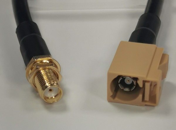 ALLNET Antennen-Kabel LMR-195 SMA(F) Fakra (F) Claret Violet (Keycode D) 10cm