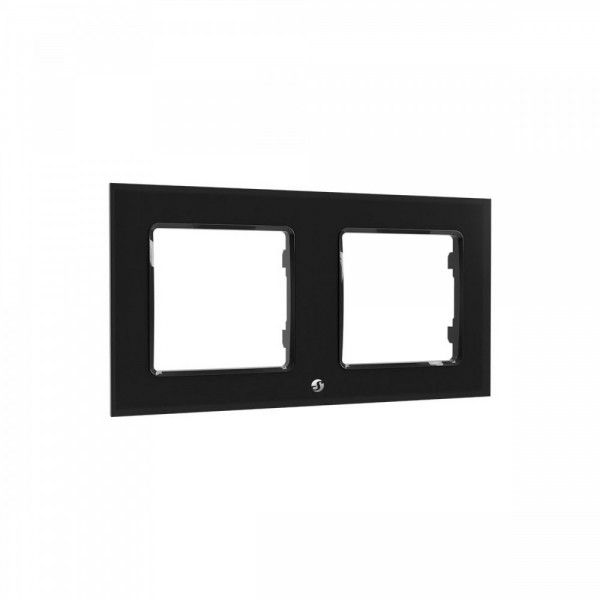 Shelly · Unterputz Zubehör · "Wall Frame 2" · Wandtaster Rahmen 2-fach · Schwarz