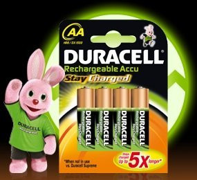 Akku NiMH AA 1,2V StayCharged (HR06) 2400mAh *Duracell* 4er-Pack