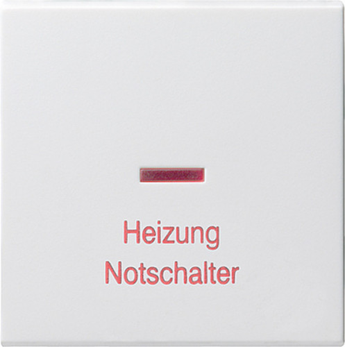 GIRA - System 55 - Wippe Aufdruck Heizung-Notschalter *reinweiß seidenmatt*