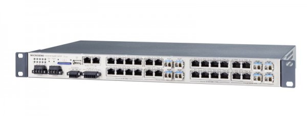 Microsens Ruggedized 19" 25 Port Gigabit Ethernet Switch, PoE+ BS, 8xSFP, MS400890MX-BS
