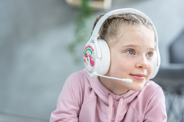 Onanoff Kopfhörer für Kinder | Konzentration | Geräuschunterdrückung | Bluetooth | Weiß