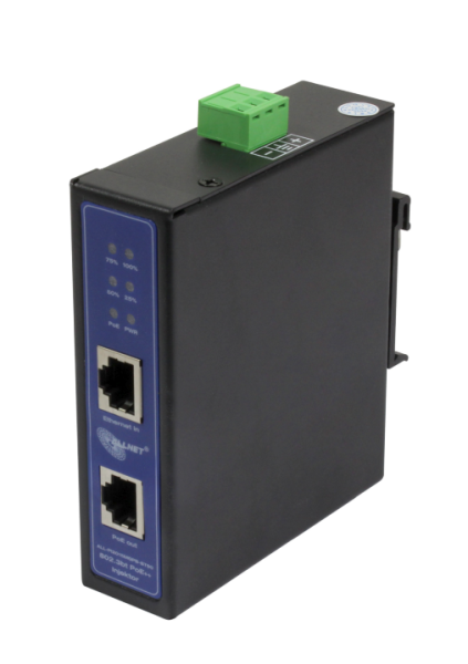 ALLNET PoE Injektor Industrial MultiGigabit  PoE BT mit Power-Booster (15,4W/30W/90W)  DIN  ALLNE