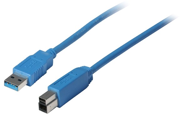 Kabel USB3.0, 5m, A(St)/B(St); blau,