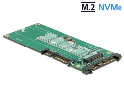 Delock Konverter U.2 SFF-8639 NVMe / SATA 22 Pin > 1 x M.2 Key M