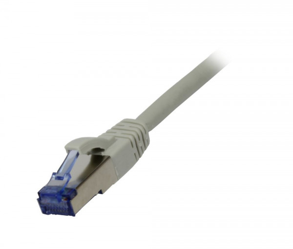 Patchkabel RJ45, CAT6A 500Mhz,15m, grau, S-STP(S/FTP), AWG27, LSZH, Synergy 21