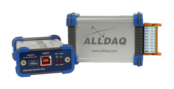 ALLDAQ ADQ-51: USB2.0 to 8x DO, 8x DI (isoliert)