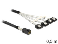 DeLock Kabel mini SAS 36pin Stecker-SATA Buchse (SFF 8643) 0,5m