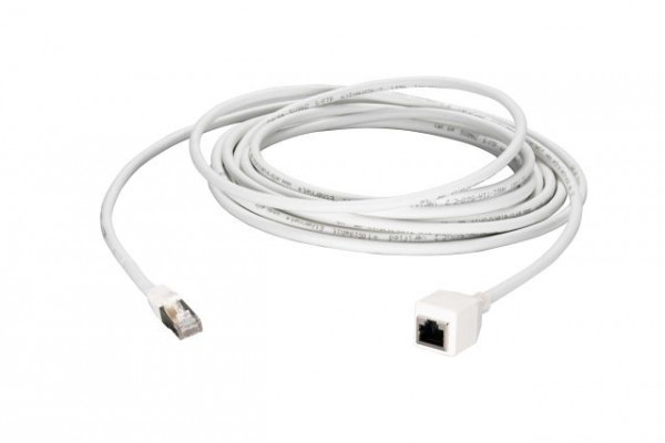 Patchkabel RJ45, CAT6A 500Mhz,10m, weiss, S-STP(S/FTP), AWG26, Verlängerung Stecker/Buchse