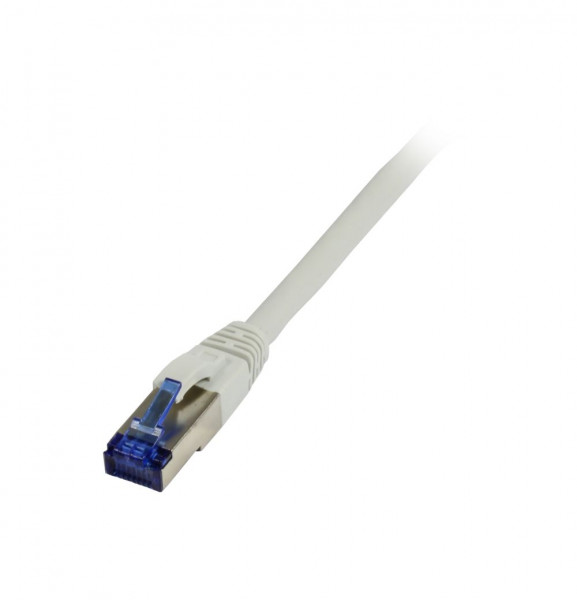 Patchkabel RJ45, CAT6A 500Mhz, 0.15m, grau, S-STP(S/FTP), TPE(Superflex), AWG26, Synergy 21