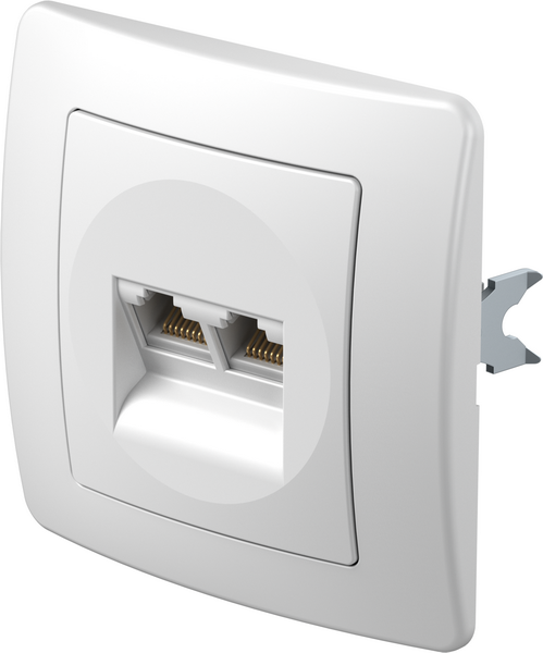 TEM Serie Ekonomik SOCKET CAT5e KS DOUBLE2x RJ45