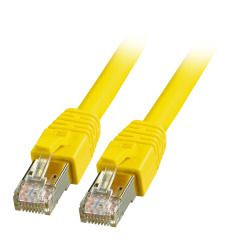 Patchkabel RJ45, CAT8.1 2000Mhz, 7.5m, gelb, S-STP(S/FTP), BC, LSZH,