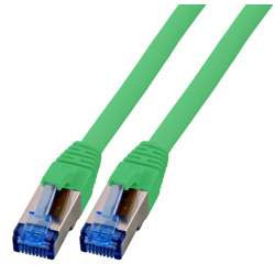 Patchkabel RJ45, CAT6A 500Mhz, 3m, grün, S-STP(S/FTP), TPE(Superflex), mit Cat.7 Rohkabel,